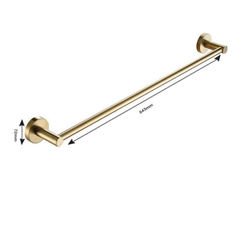 Wall Soap Dish, Tumbler, Towel Rail, Roll Holder, Brush & Holder - Brushed Brass Secondary image