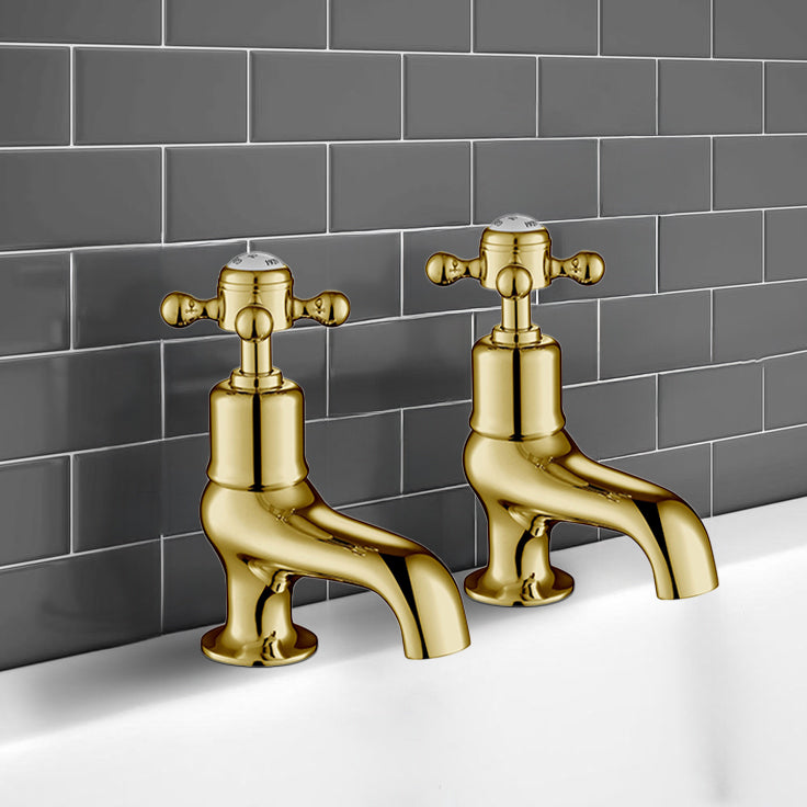 Gold bath filler taps 