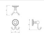 robe hook brass
