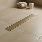 gold linear shower drain