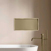 brushed gold shower niche