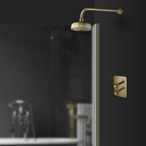 gold thermostatic concealed shower valve