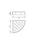 Gold bathroom small triangle corner shelf basket Tapron UK