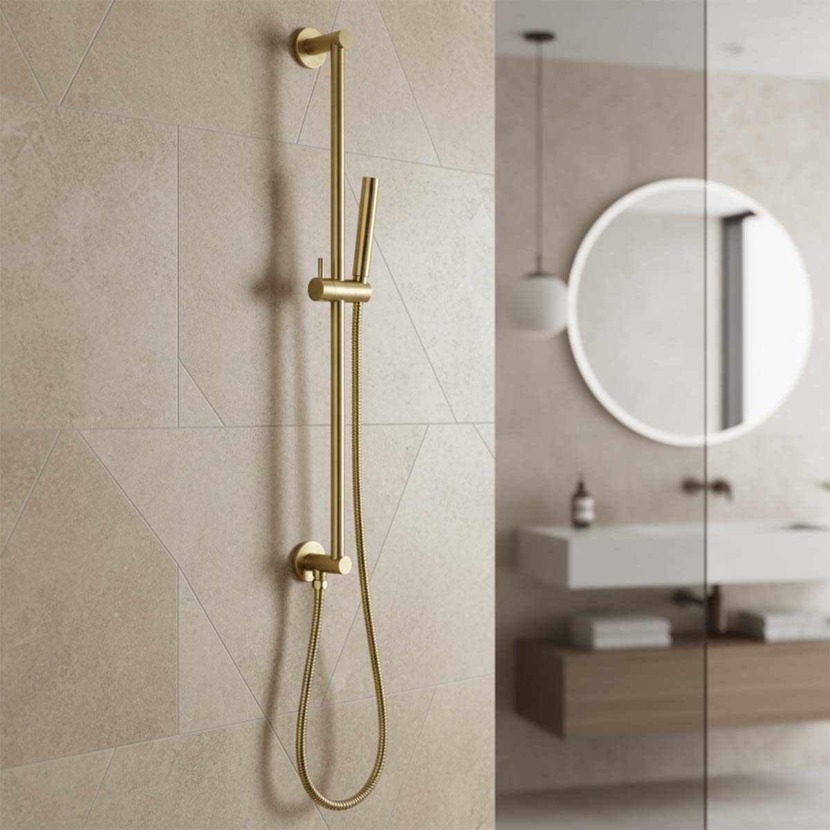 gold shower slider rail kit