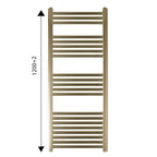 heated towel rail brushed gold