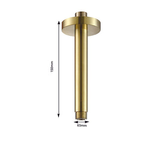 Brushed Brass Bathroom Towel Rail Shower Valve Head Arm & Rail Kit Secondary image