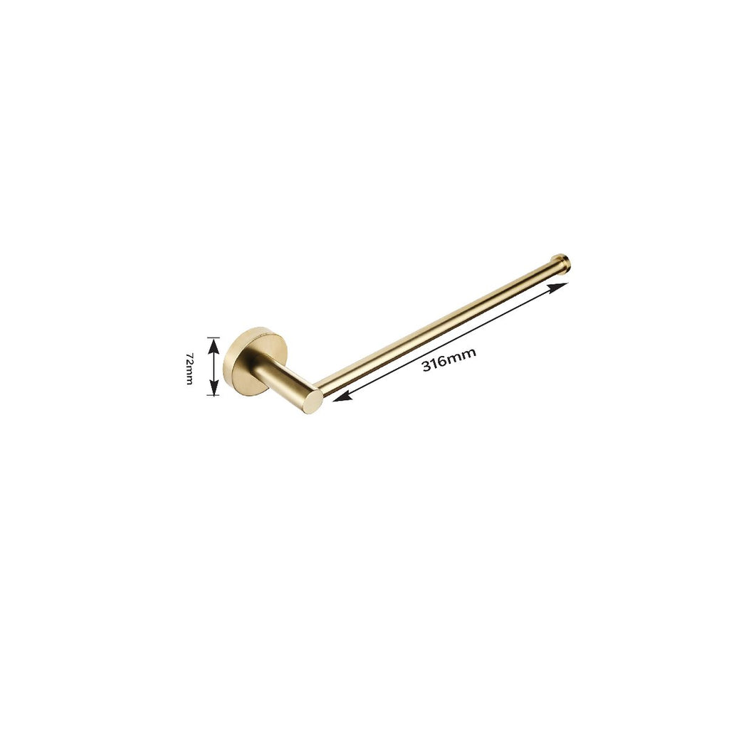 brushed gold towel rail