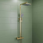 brushed gold thermostatic shower