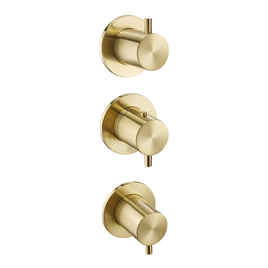 brushed gold shower valve Tapron UK 1000