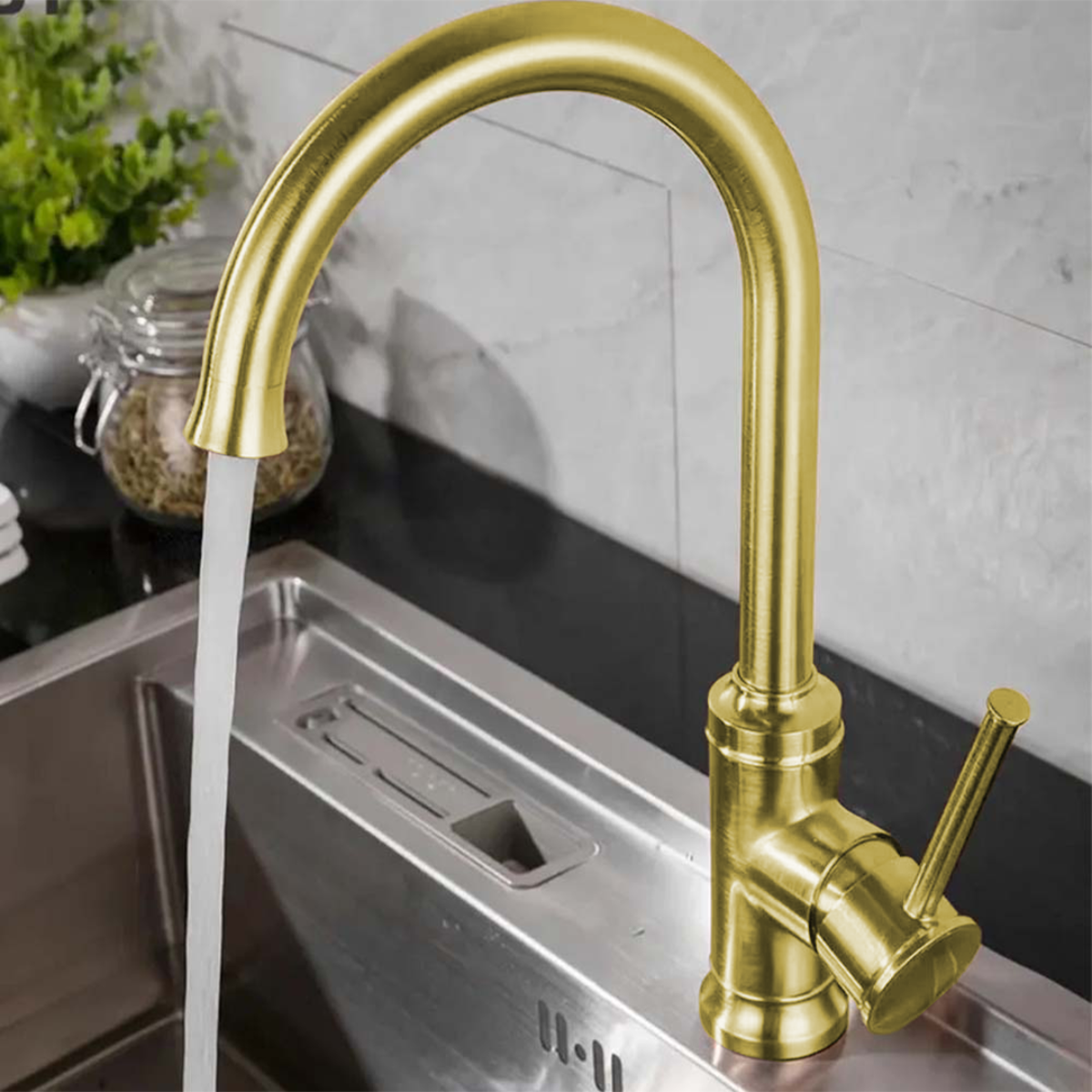 traditional gold kitchen tap