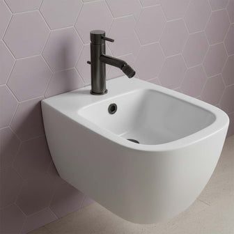 gun metal bidet tap with waste  Main image