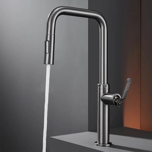 gun_metal_pull_out_kitchen_tap_with_designer_handle 1000