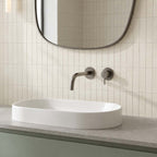 gunmetal 2 hole wall mounted basin tap mixer 250mm spout