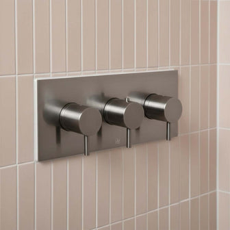 gunmetal 3 Outlet concealed shower valve horizontal  Main image