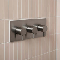 gunmetal 3 Outlet concealed shower valve horizontal 