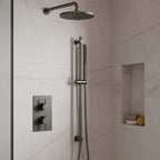 gunmetal shower riser rail