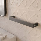 gunmetal electric heated towel rail with thermostat
