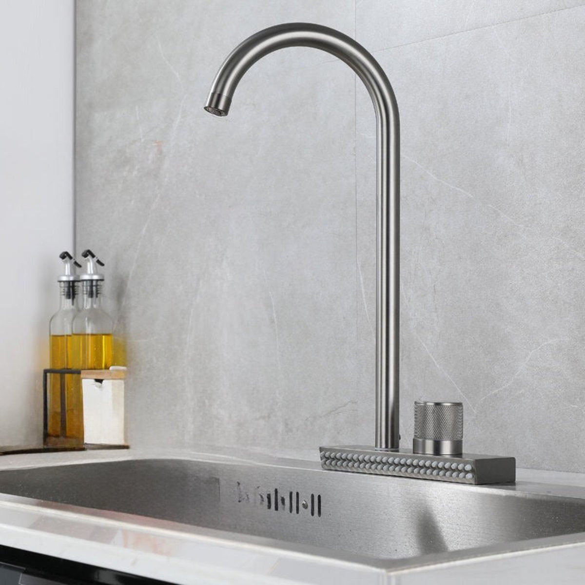 gunmetal grey kitchen tap