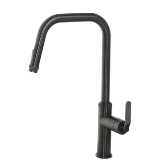 Gunmetal Single Lever Kitchen Sink Mixer Tap with Pull Out Spray Secondary image