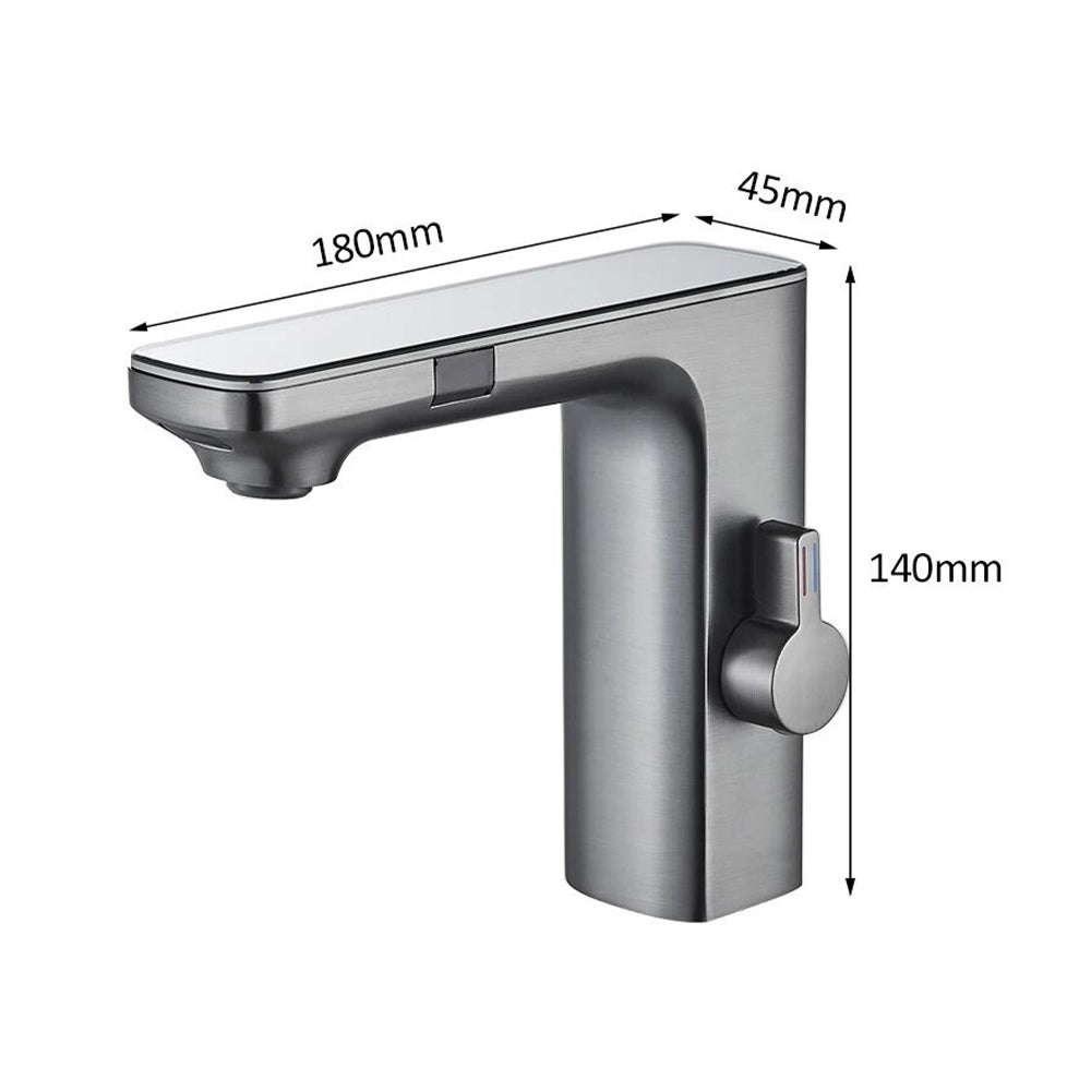 black sensor tap deck mounted