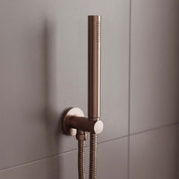 hand held shower head and hose - bronze