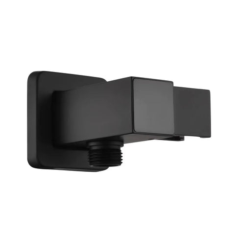 Wall-Mounted Digital Display Shower Douche Holder with Bracket, Hose and Handle - Matt Black