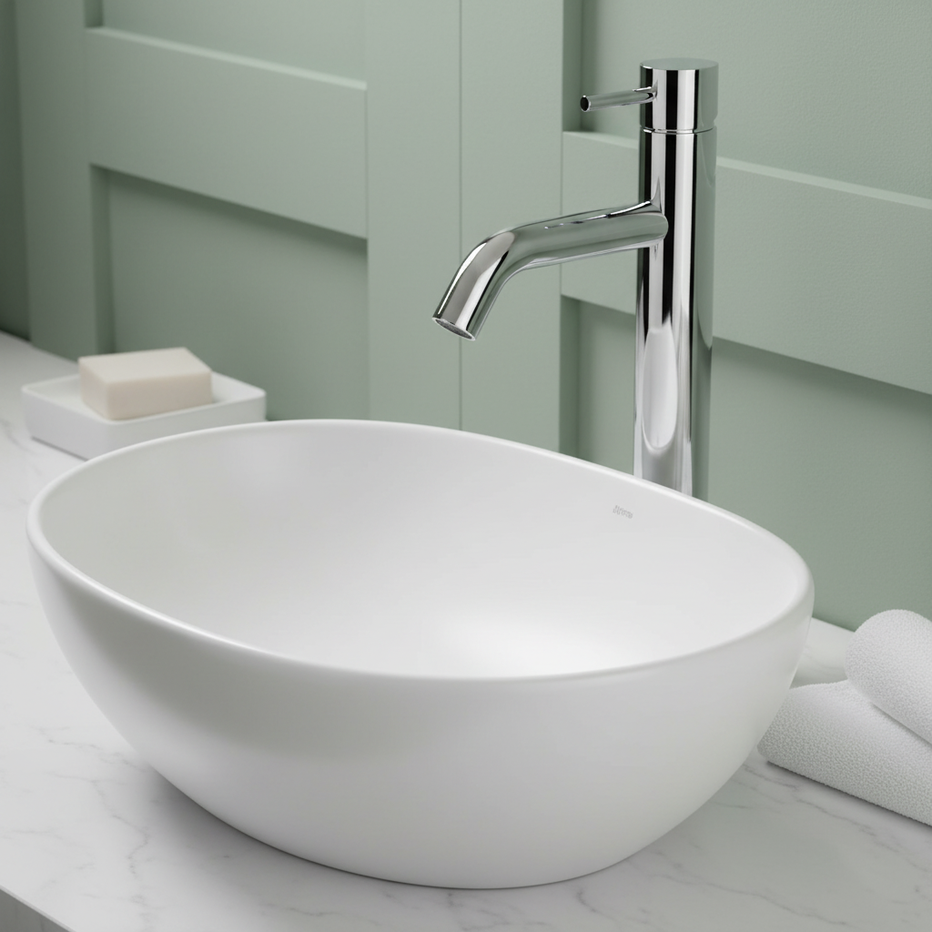 high rise basin mixer tap chrome