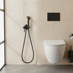 hot and cold douche kit - Matt black 