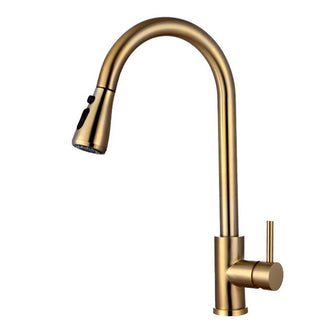 Polished Gold Kitchen Tap with Pull Out Spray Secondary image