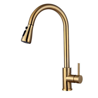 Gold Kitchen Mixer Tap with Pull Out Spray - Stainless Steel Secondary image