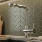 kitchen mixer tap with swivel spout chrome