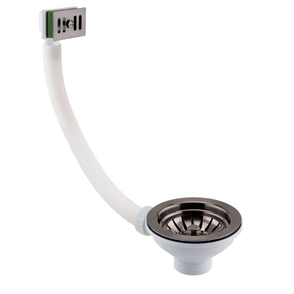 brushed black kitchen sink strainer