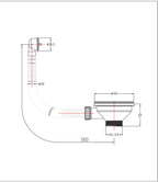 Basket Strainer Kitchen Sink Waste with Overflow - Chrome