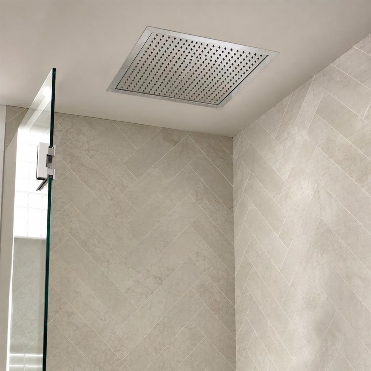 large 400mm square ceiling shower head