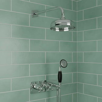 large traditional shower head and arm Main image