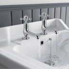 chrome crosshead basin long pillar taps