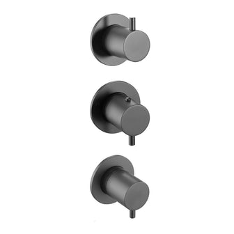 2 Outlet Concealed Thermostatic Shower Valve - Matt Black Secondary image