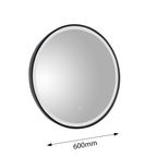 black round bathroom mirror