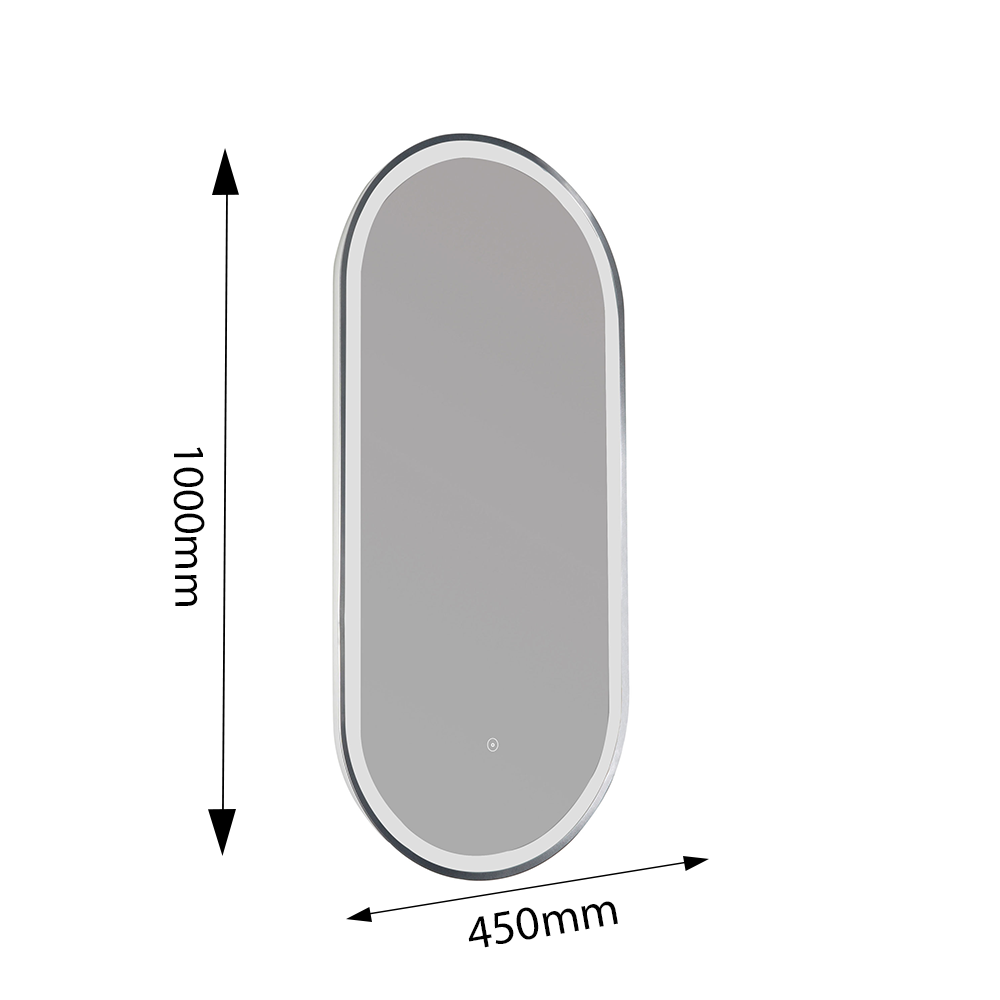 oval led bathroom mirror