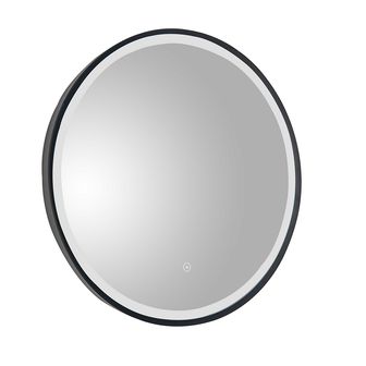 Matt Black Round Bathroom Mirror without Light Secondary image