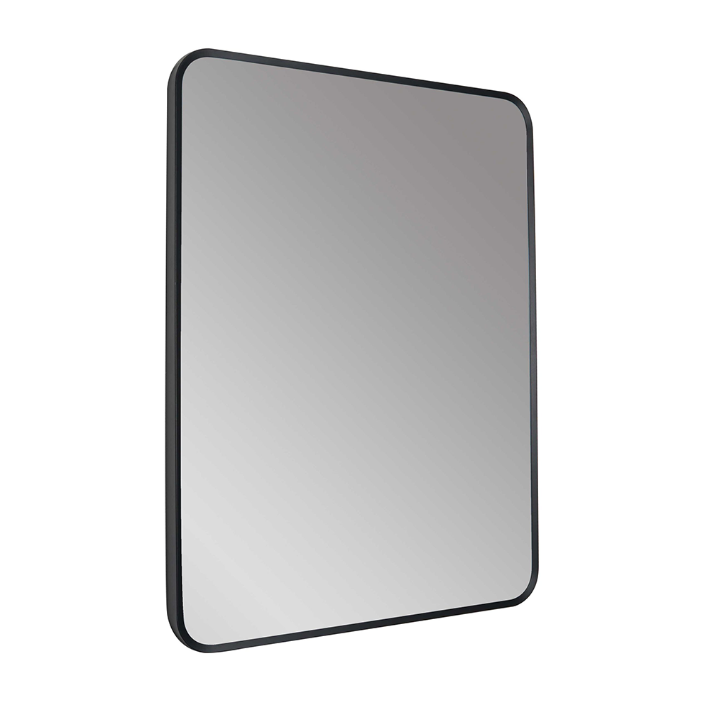 Rectangular Matt Black Mirror without Light Secondary image