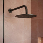 matt black shower head 300mm with shower arm 400mm