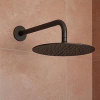 matt black shower head 250mm with 400mm shower arm
