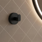 matt black single bathroom robe hook 