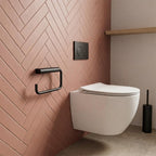 matt black toilet roll holder wall mounted