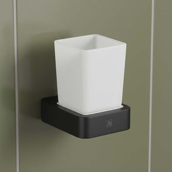 matt black tumbler holder wall mounted  Main image