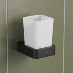 matt black tumbler holder wall mounted 