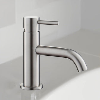 Mini Single Lever Monobloc Basin Mixer Tap - Stainless Steel Secondary image