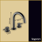 designer basin mixer tap matt black