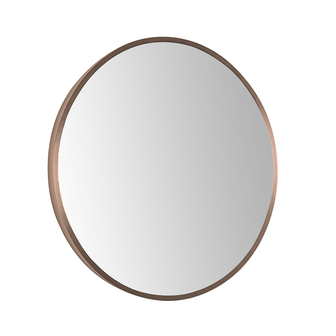 Brushed Bronze Round Bathroom Mirror without Light Secondary image